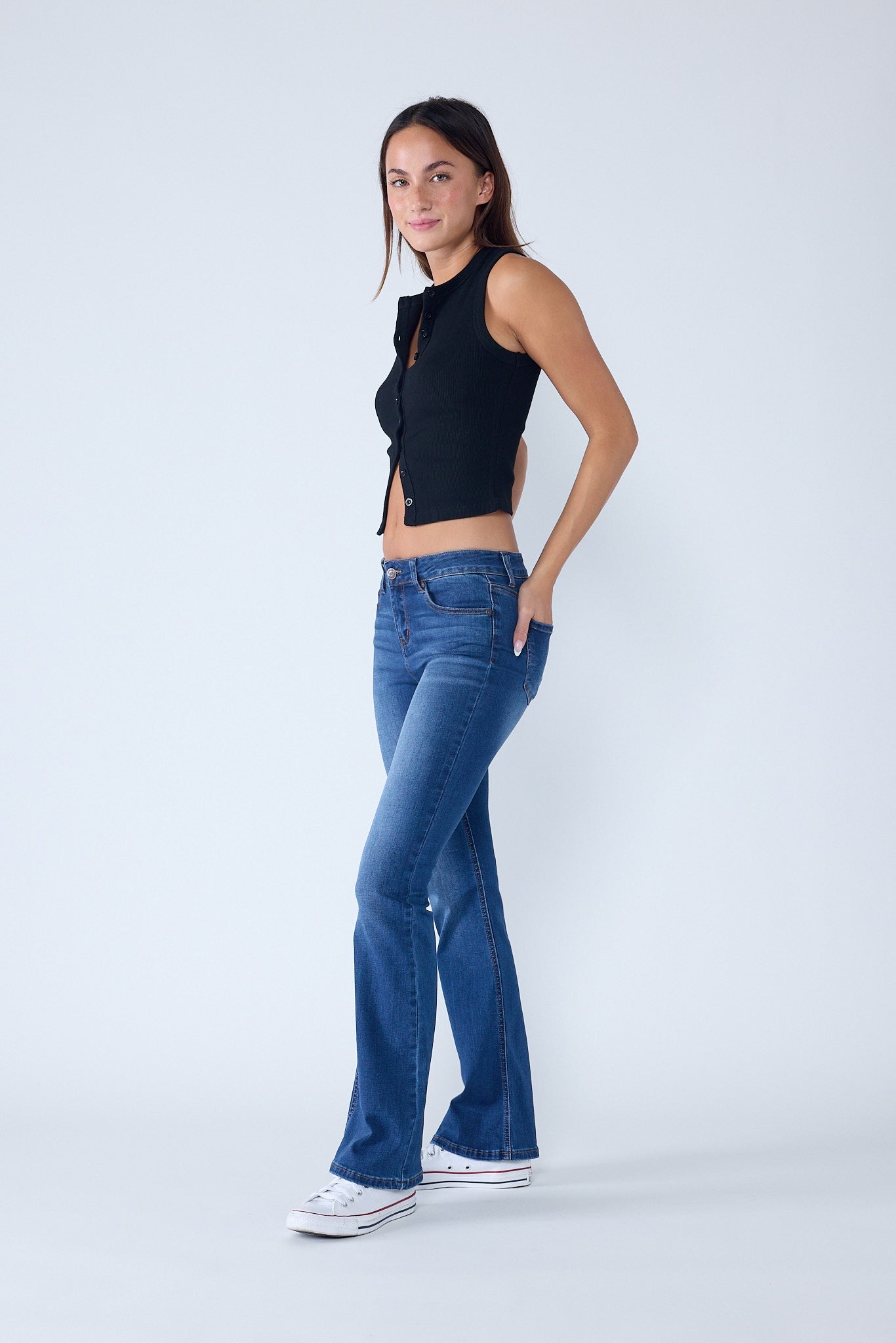 High Rise 5-Pocket Bootcut Jeans