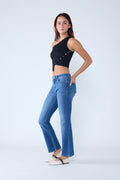 High Rise Slim Bootcut With Gentle Wash