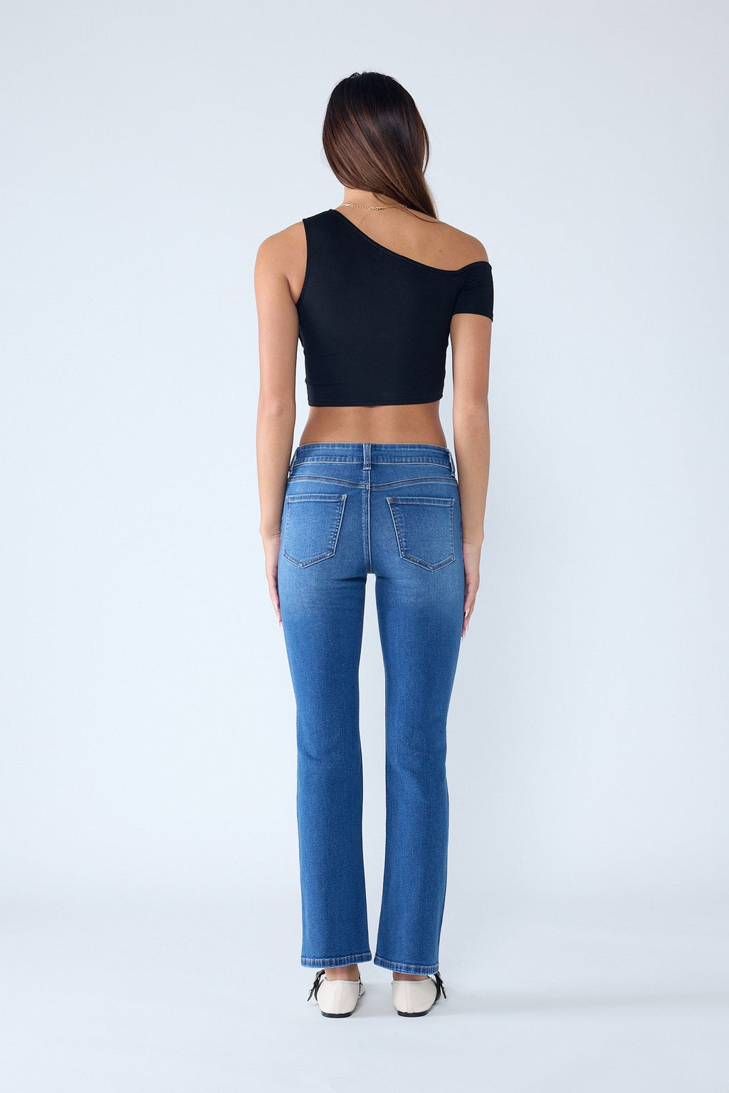 High Rise Slim Bootcut With Gentle Wash