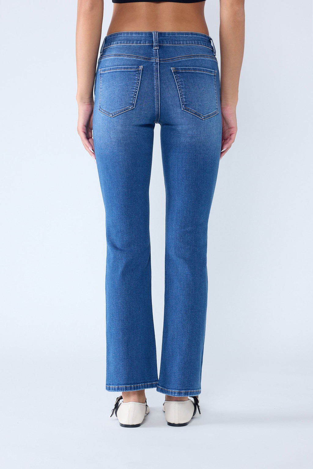 High Rise Slim Bootcut With Gentle Wash