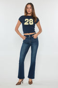 High Rise Two Button Bootcut