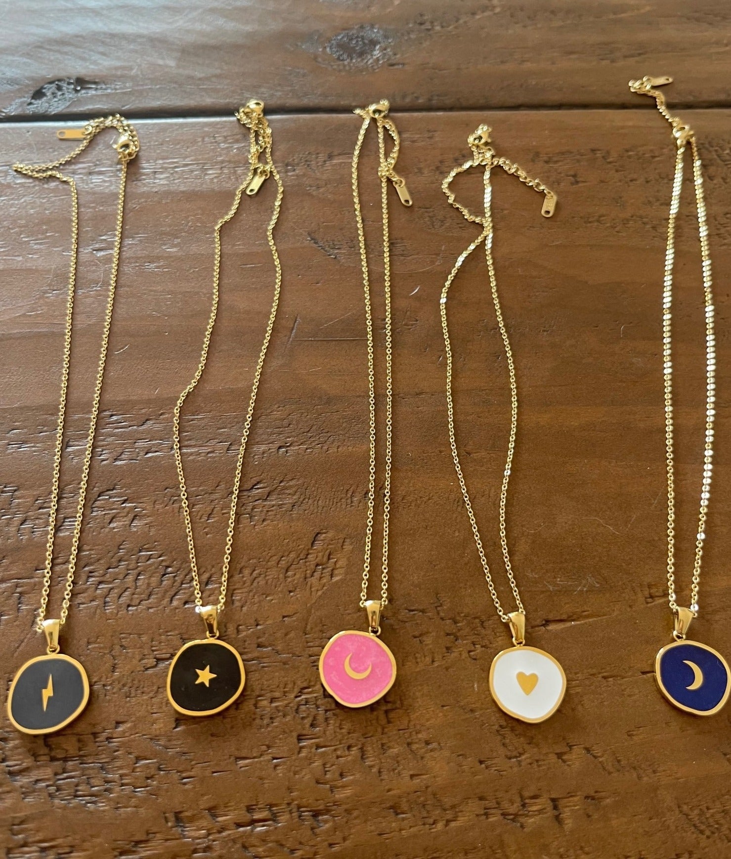 large colorful coin pendant necklace