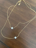 double drop pearl necklace