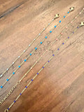 gold chain beaded bracelet